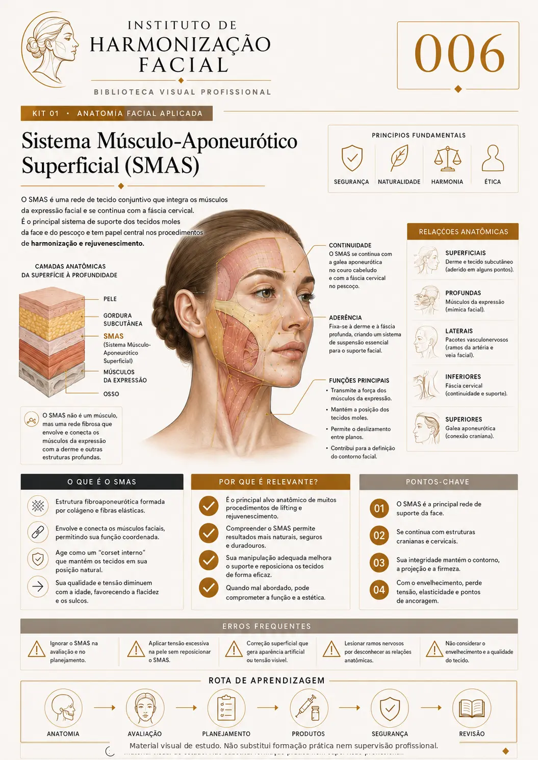 Mapa visual de estudo: Sistema músculo-aponeurótico superficial (SMAS)