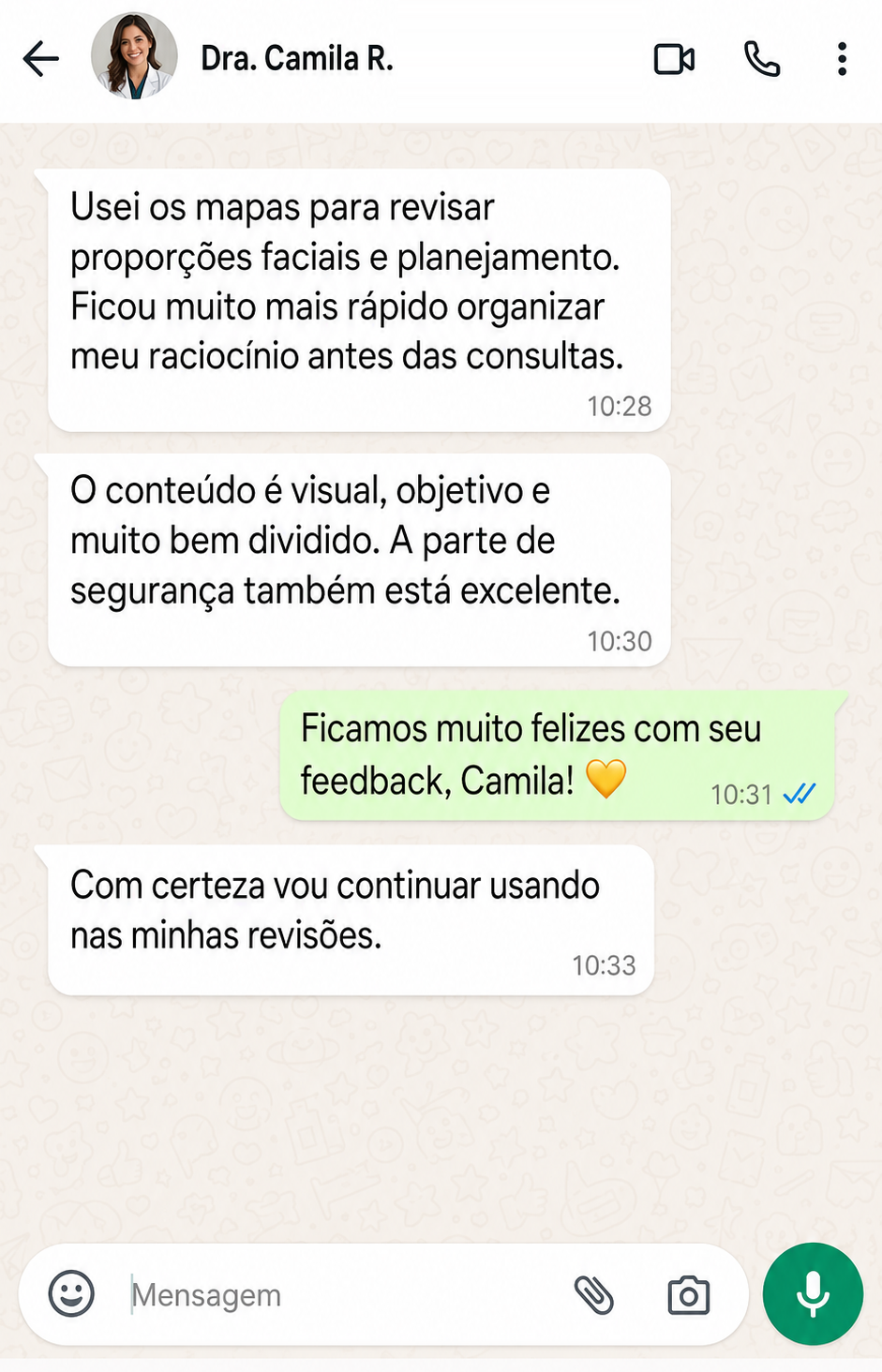 Relato de um profissional sobre o estudo com materiais visuais